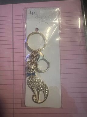 KEY CHAIN UP COLLECTION JEWELRY ELEGANT CAT/W CLAW CLAMP NIP